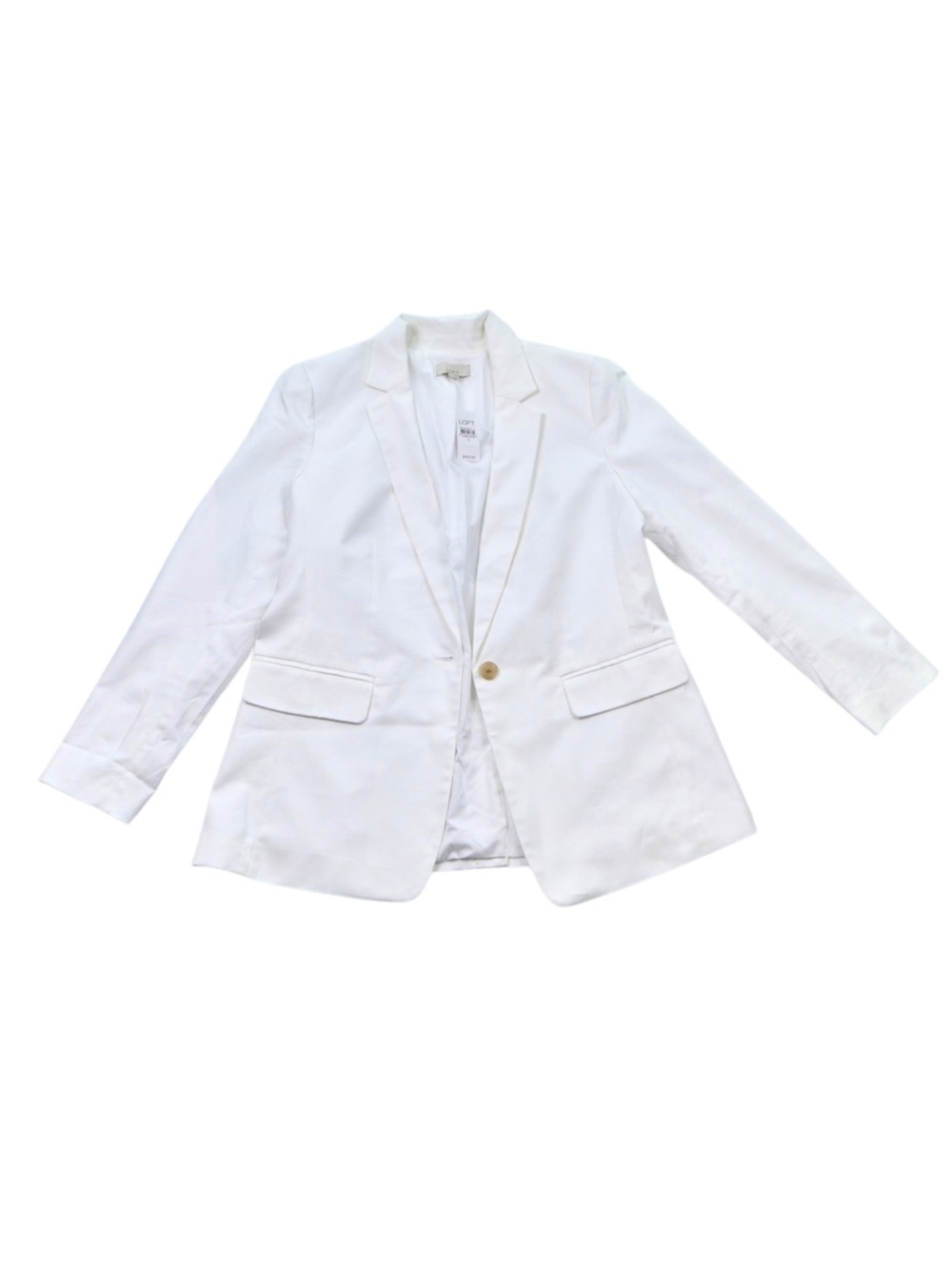 LOFT White One Button Blazer | NWT | Size 12